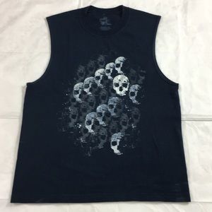 ink inc. men’s tattoo skulls sleeveless Large